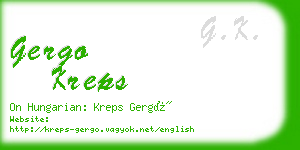 gergo kreps business card